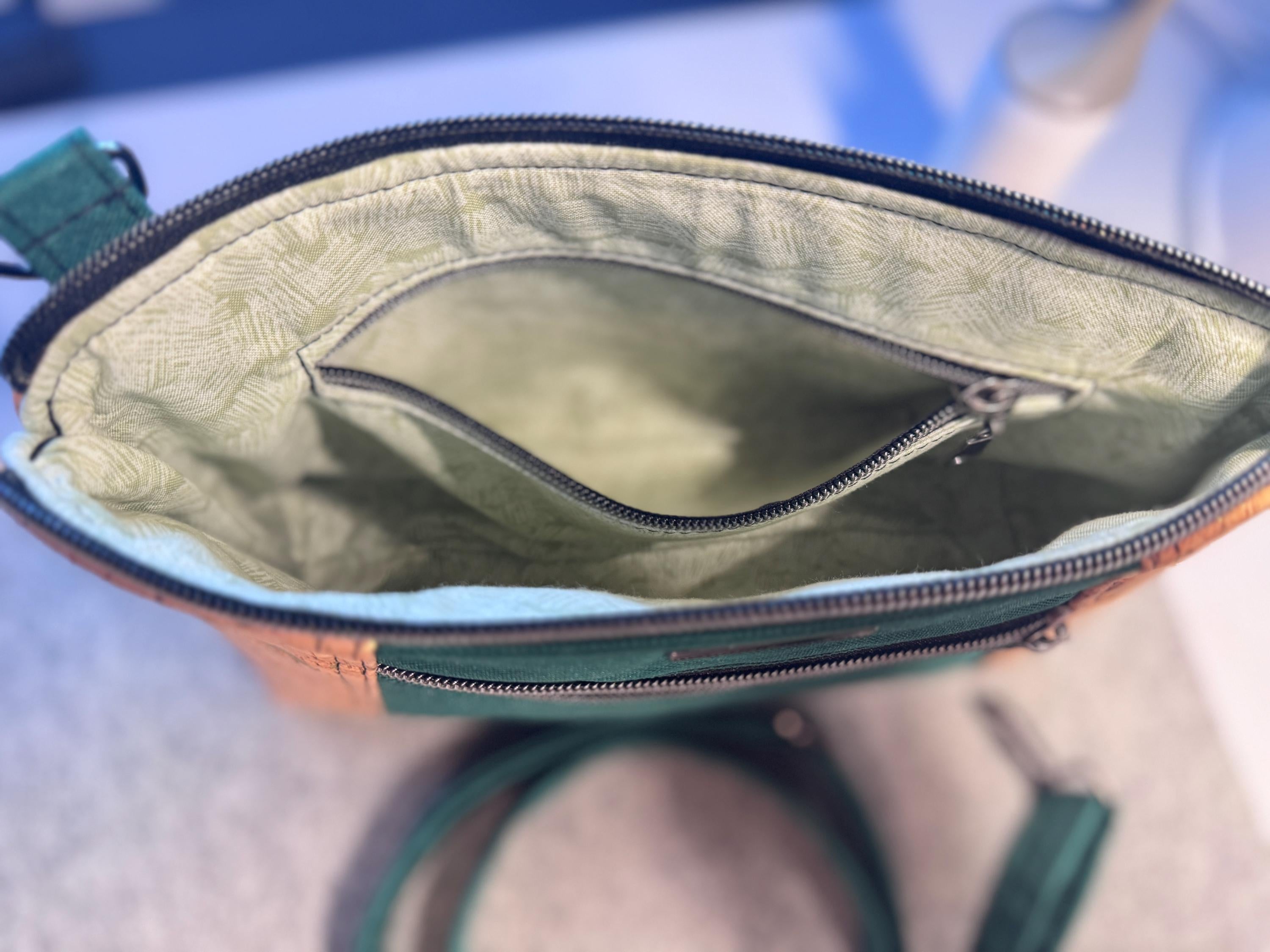 Sunshine Crossbody Bag: Cork & Waterproof Canvas Shoulder Bag