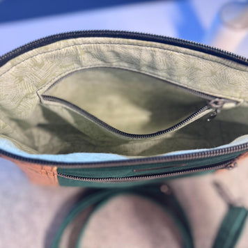Sunshine Crossbody Bag: Cork & Waterproof Canvas Shoulder Bag