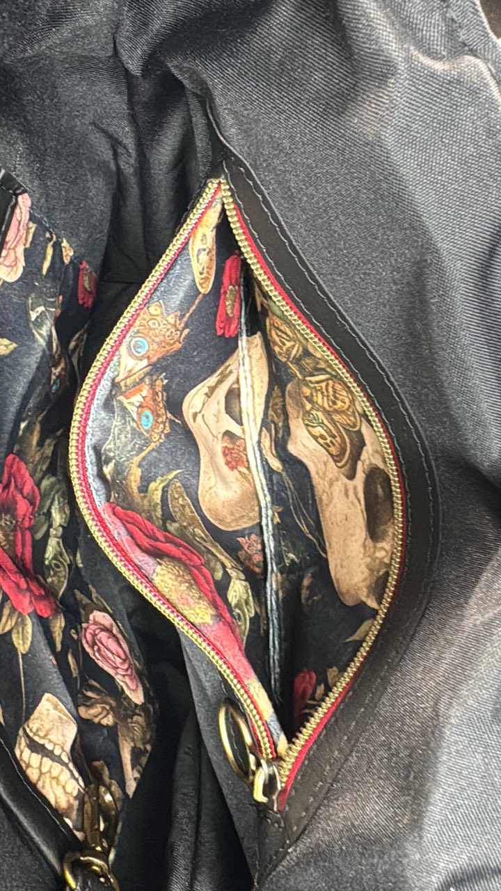 Tuesday Tote – Gothic Floral Skull Edition