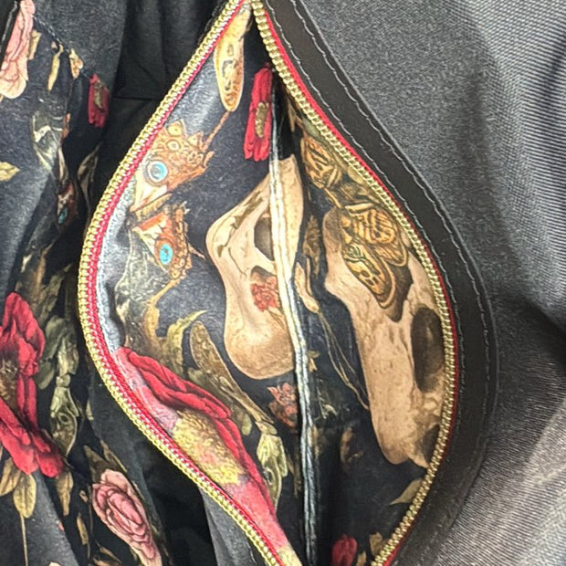 Tuesday Tote – Gothic Floral Skull Edition