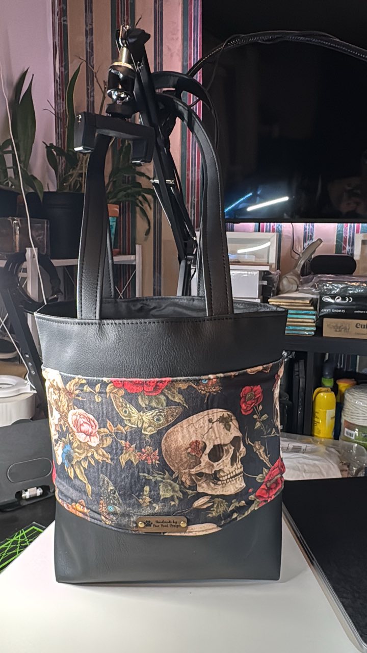 Tuesday Tote – Gothic Floral Skull Edition