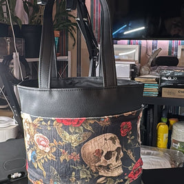 Tuesday Tote – Gothic Floral Skull Edition