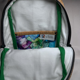 Rosie Sling Bag - Cork Fabric with Floral Pocket