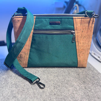 Sunshine Crossbody Bag: Cork & Waterproof Canvas Shoulder Bag