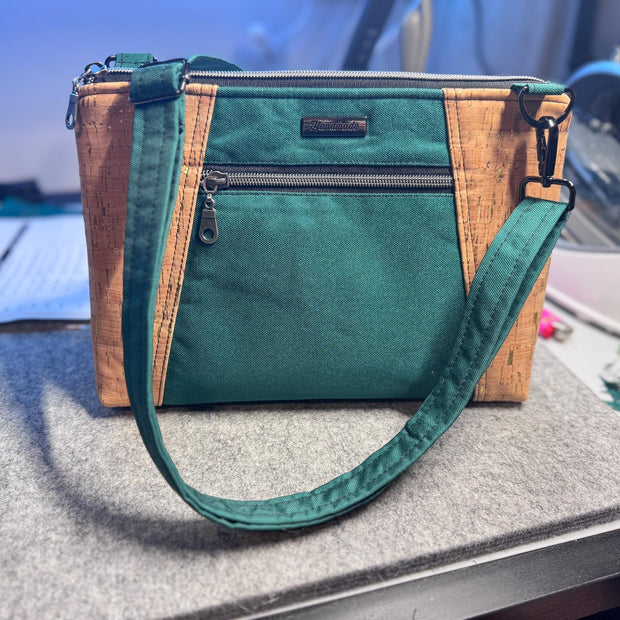 Sunshine Crossbody Bag: Cork & Waterproof Canvas Shoulder Bag
