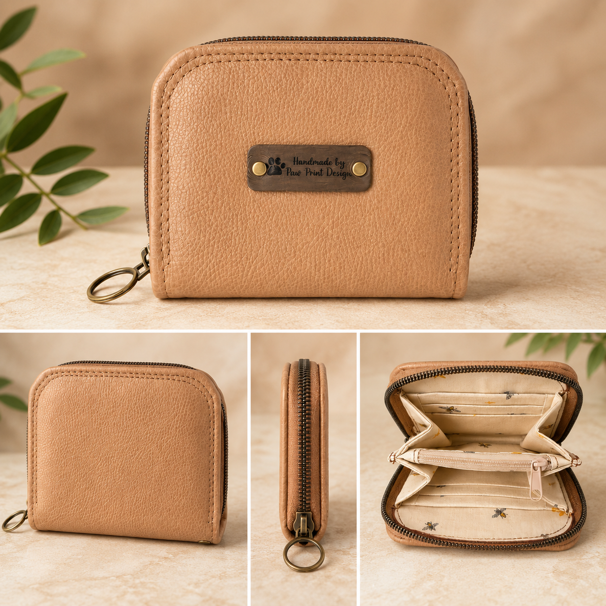 Mini Classic Zip Around Leather Wallet