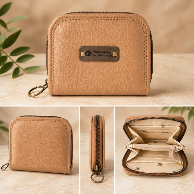 Mini Classic Zip Around Leather Wallet