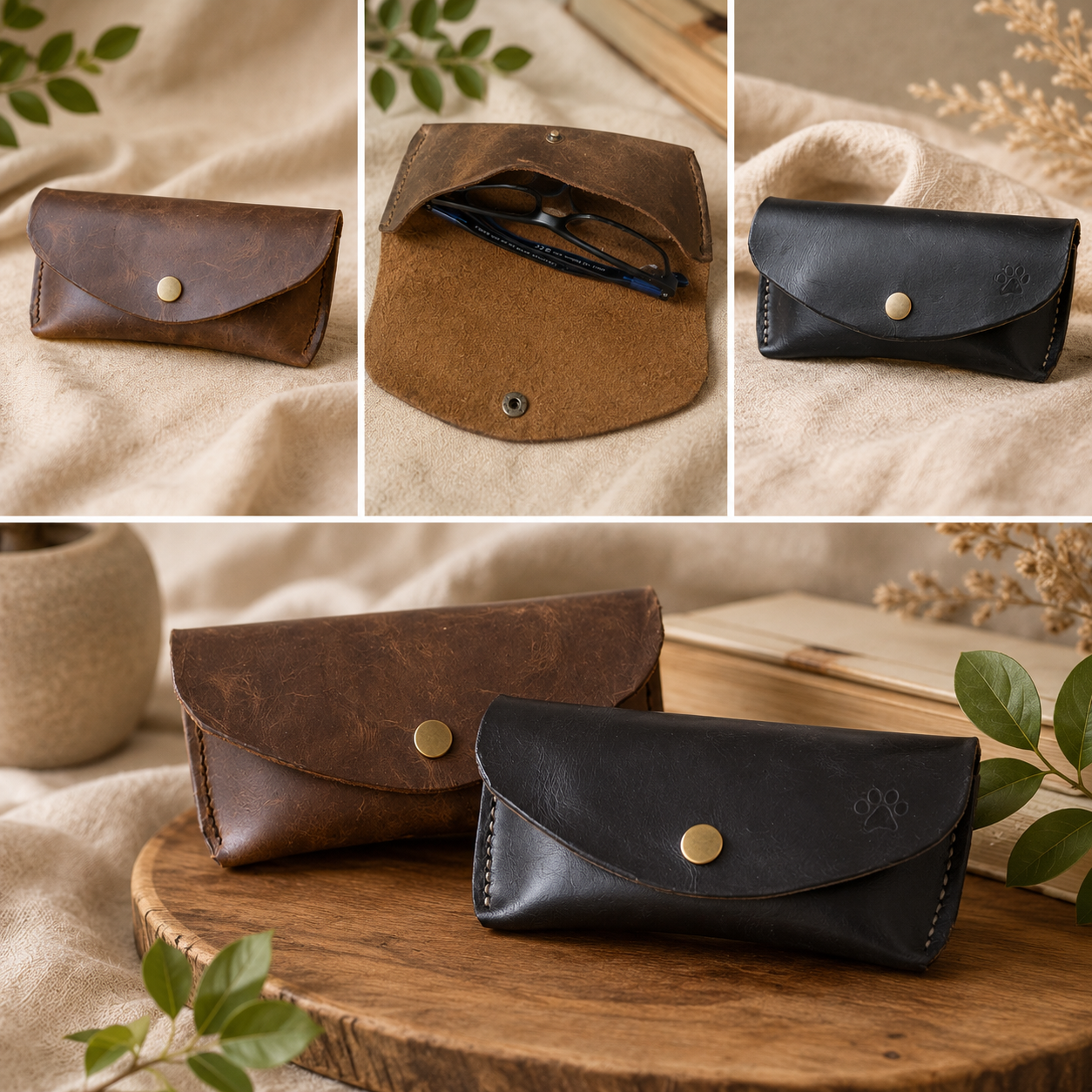 Handmade Leather Eyeglass Case