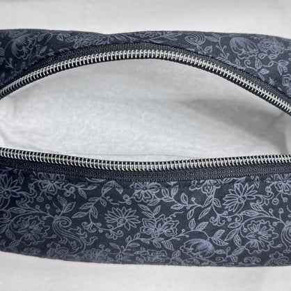 Handmade Quilted Makeup Bag: Cosmetic Organizer with Handle