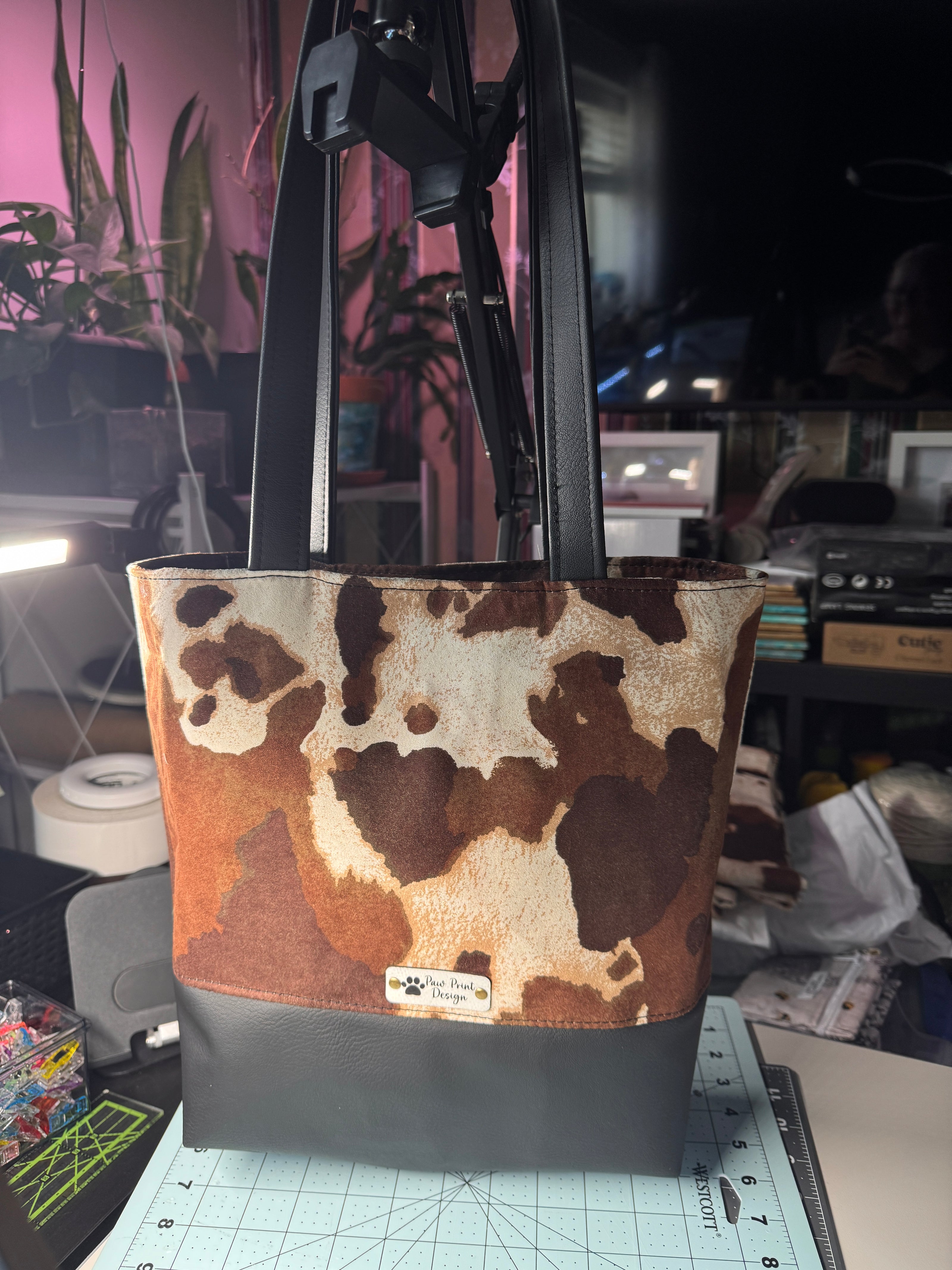 Tuesday Tote - Cow Print