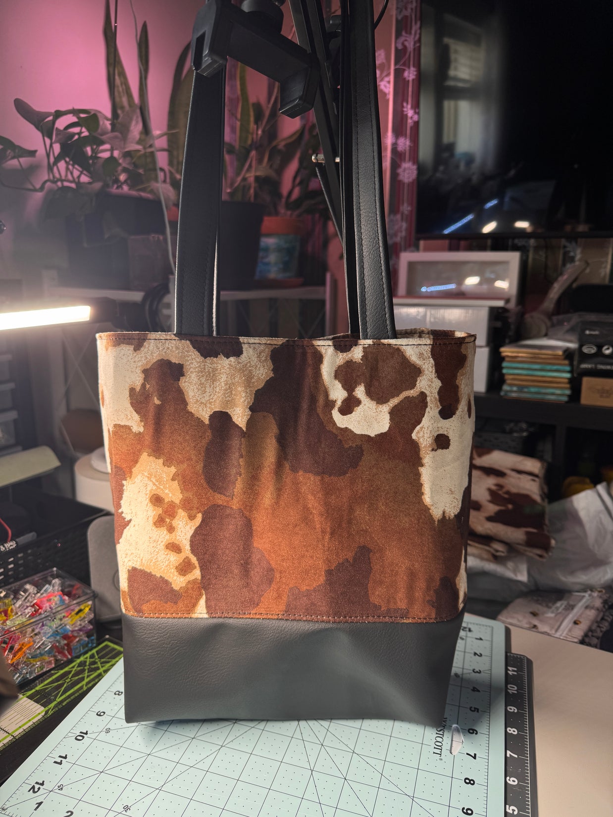 Tuesday Tote - Cow Print