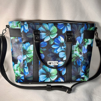 Mr Heckles Handbag - Floral and Black Faux Leather