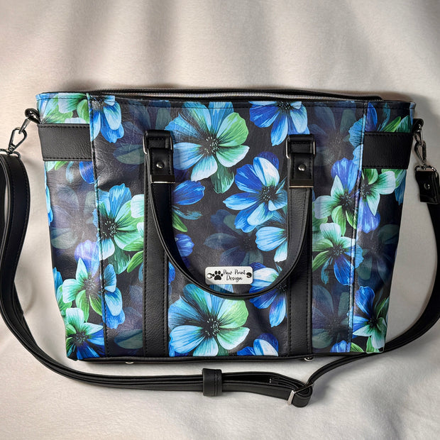 Mr Heckles Handbag - Floral and Black Faux Leather