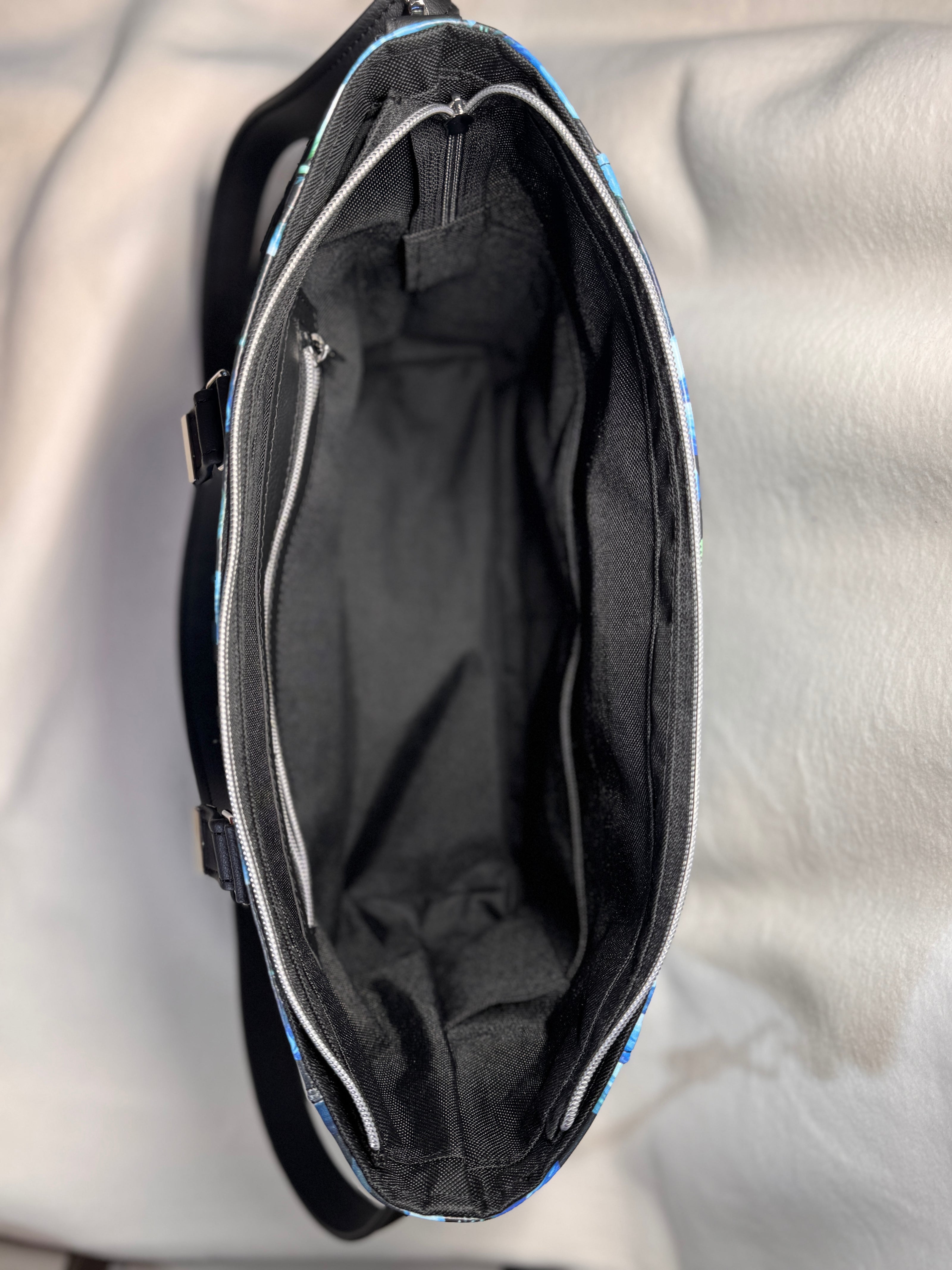 Mr Heckles Handbag - Floral and Black Faux Leather