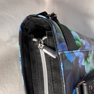 Mr Heckles Handbag - Floral and Black Faux Leather