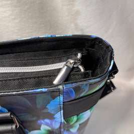 Mr Heckles Handbag - Floral and Black Faux Leather