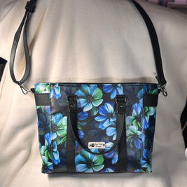 Mr Heckles Handbag - Floral and Black Faux Leather