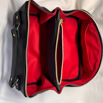 Black/Red Print Zip N Grip - Travel Bag