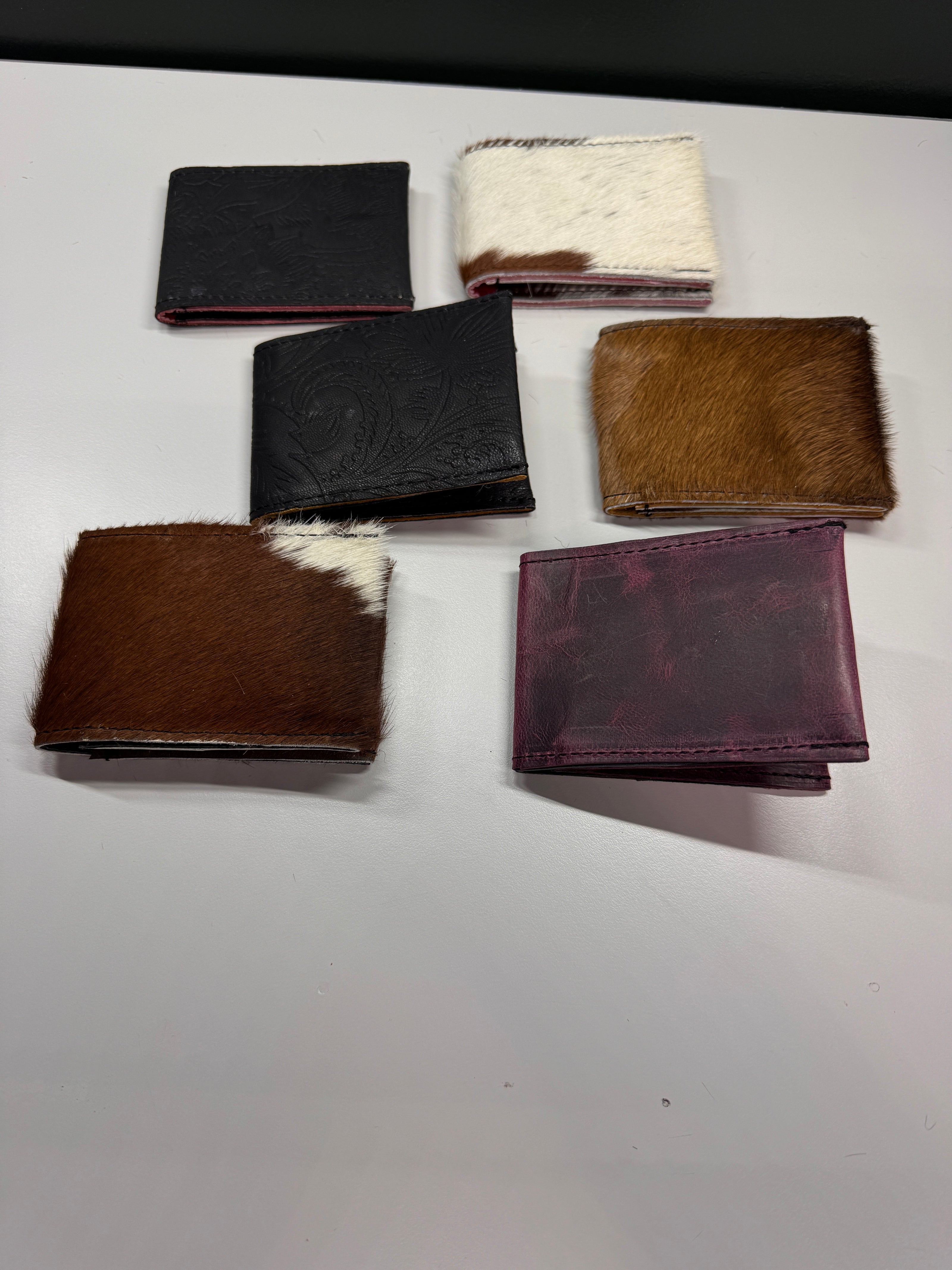 Hair-on-Hide & Leather Bifold Wallet – Handmade, One-of-a-Kind