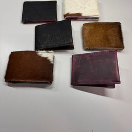 Hair-on-Hide & Leather Bifold Wallet – Handmade, One-of-a-Kind