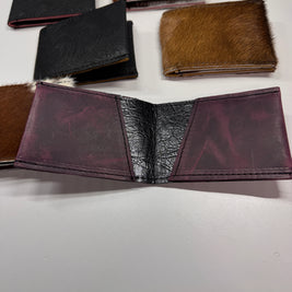 Hair-on-Hide & Leather Bifold Wallet – Handmade, One-of-a-Kind