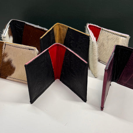 Hair-on-Hide & Leather Bifold Wallet – Handmade, One-of-a-Kind