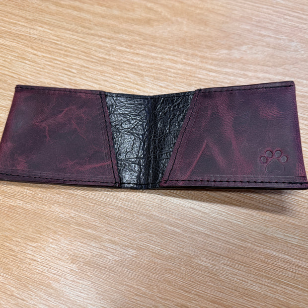 Hair-on-Hide & Leather Bifold Wallet – Handmade, One-of-a-Kind