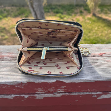 Green Crocodile Embossed Zip-Around Wallet – Classic Compact Organizer