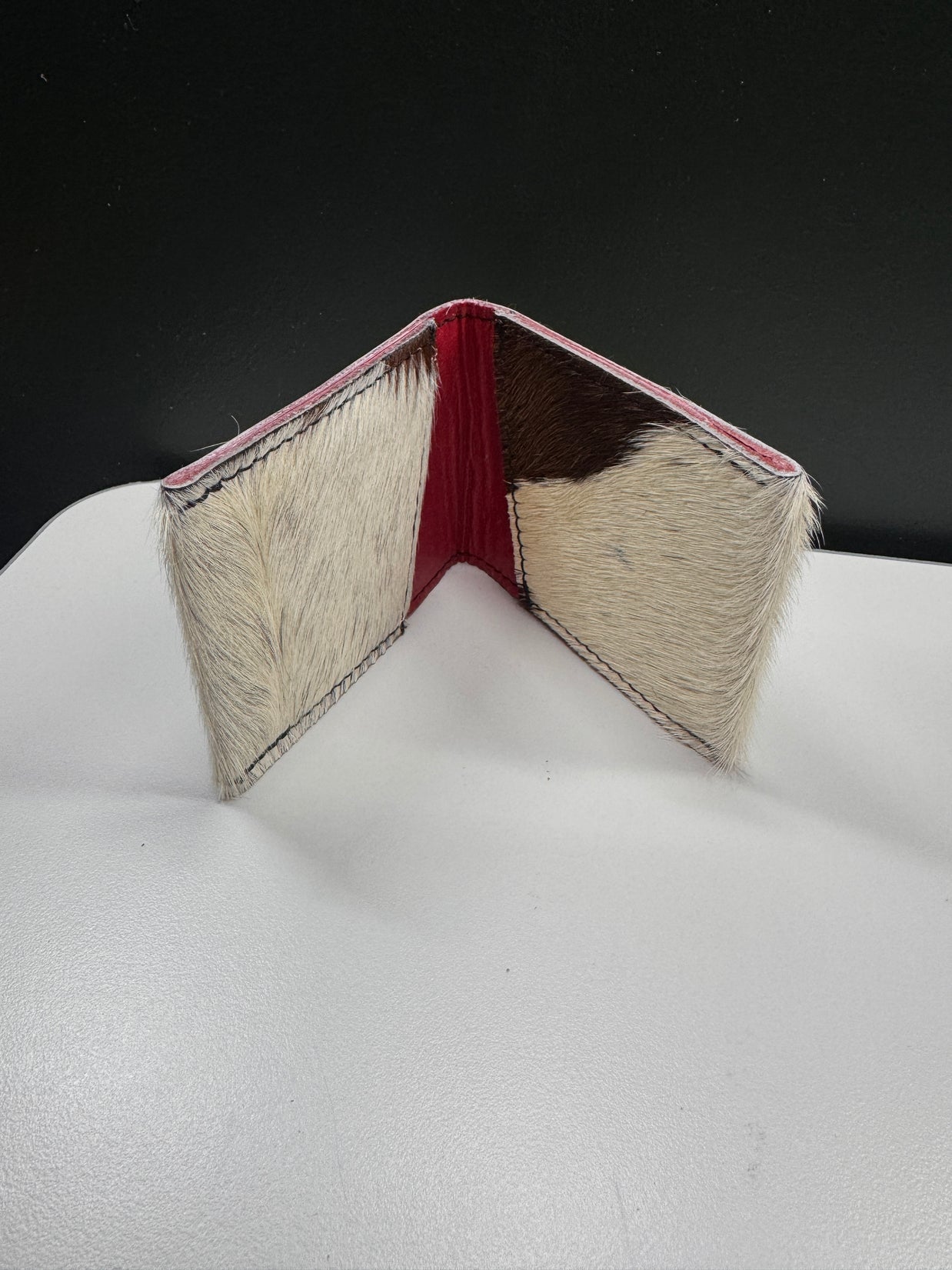 Hair-on-Hide & Leather Bifold Wallet – Handmade, One-of-a-Kind