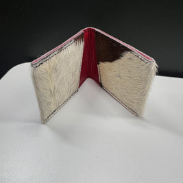 Hair-on-Hide & Leather Bifold Wallet – Handmade, One-of-a-Kind