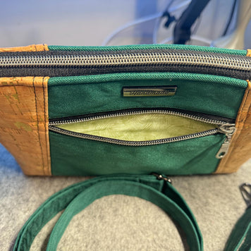 Sunshine Crossbody Bag: Cork & Waterproof Canvas Shoulder Bag