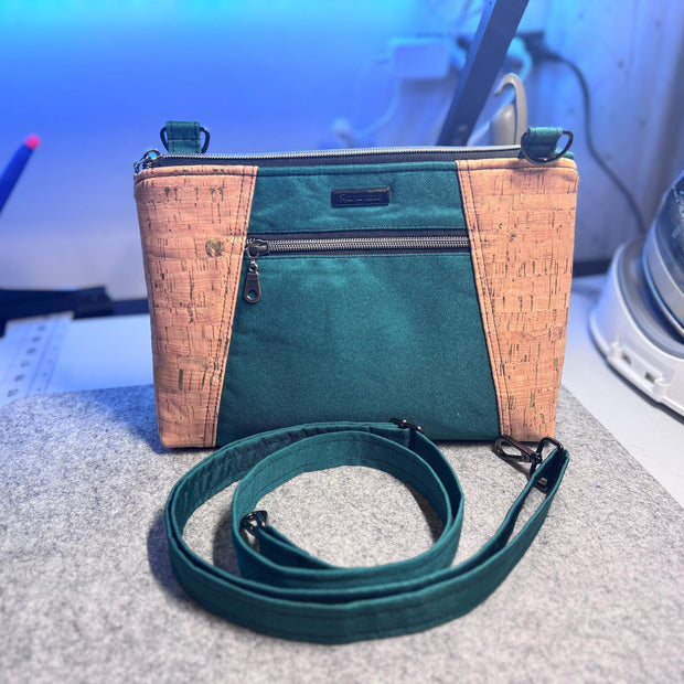 Sunshine Crossbody Bag: Cork & Waterproof Canvas Shoulder Bag